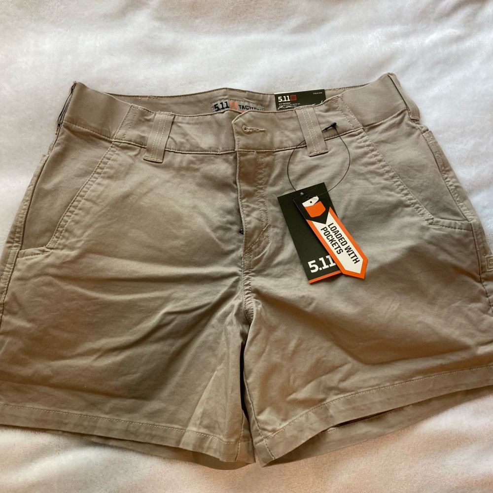 5.11 Nell Tactical Shorts. Khaki. Size 4. NWT
